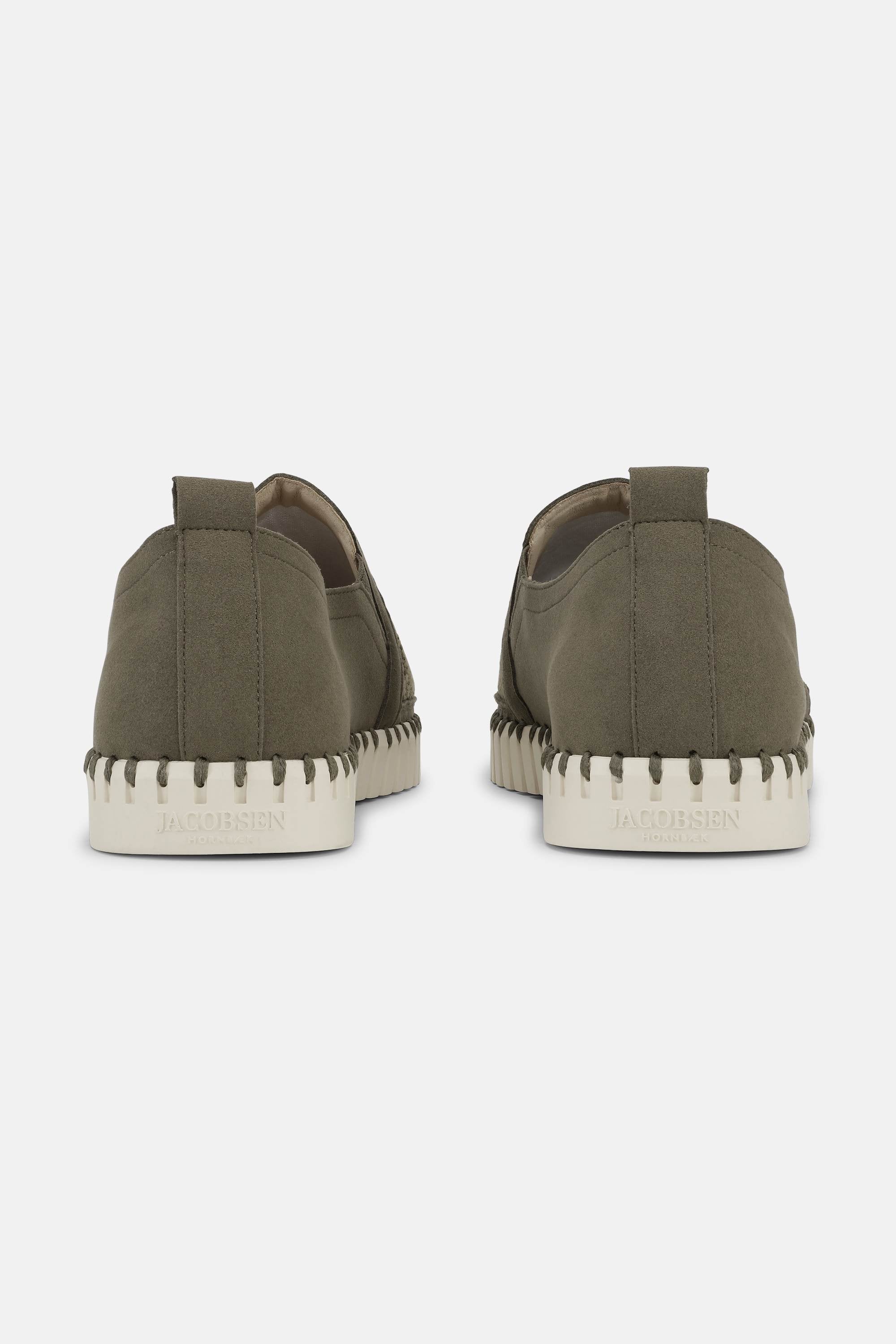 Komfortable Herresko - Deep Olive Pearled Ivory